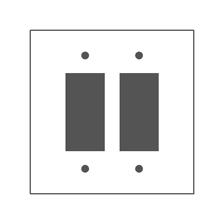 Mulberry Number of Gangs: 2 Steel, Painted/Smooth Semi-Gloss Finish, Ivory 84835